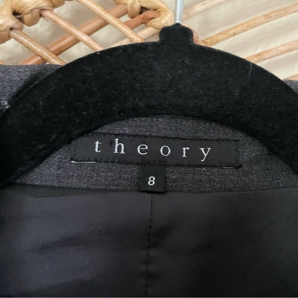 Theory Wool Blend 1 Button Blazer 3 Button Cuffs Lined Style 80001199 B18 Women - Picture 3 of 13